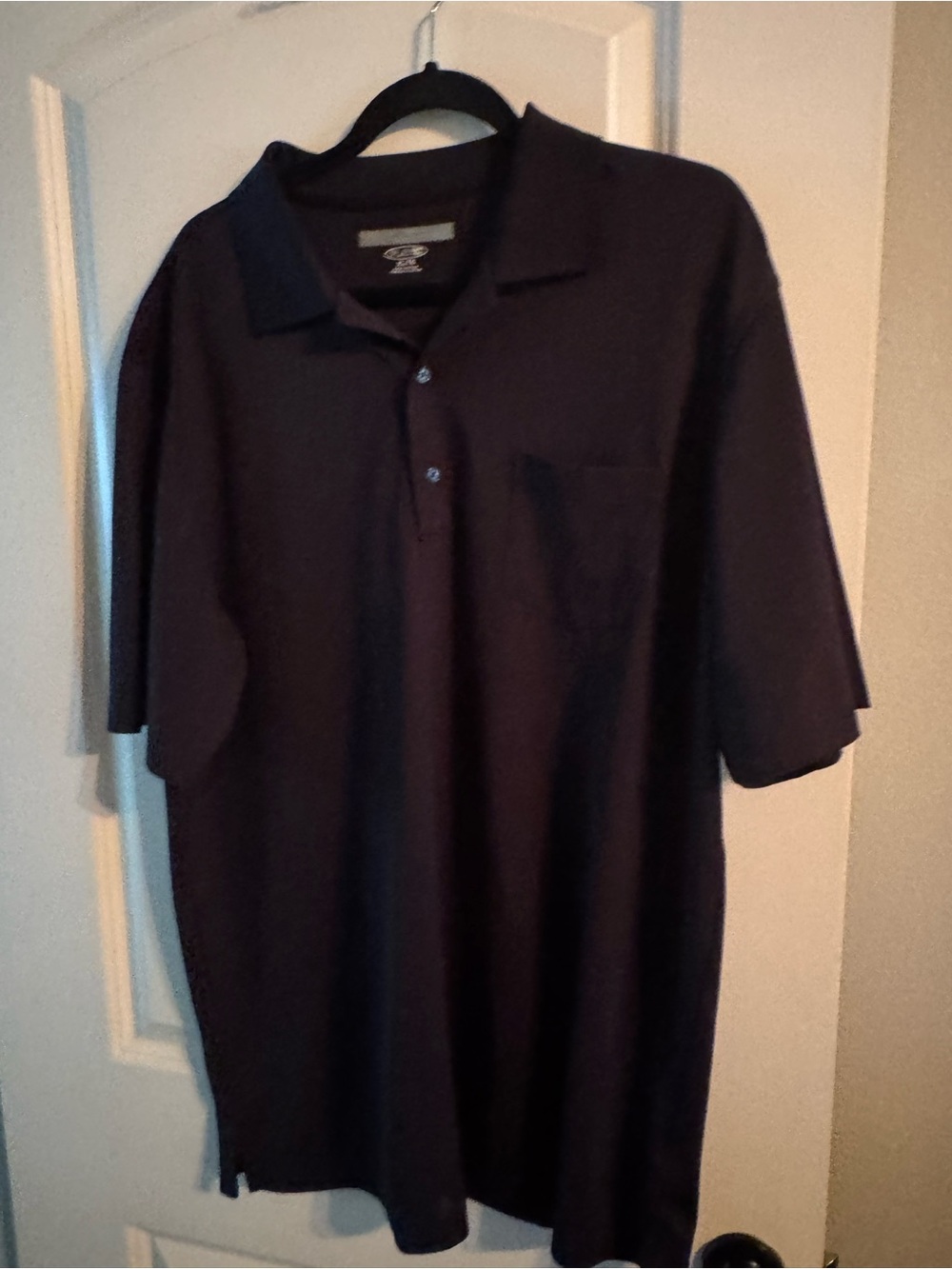 Greg Norman Collection Black Polo with Chest Pocket
